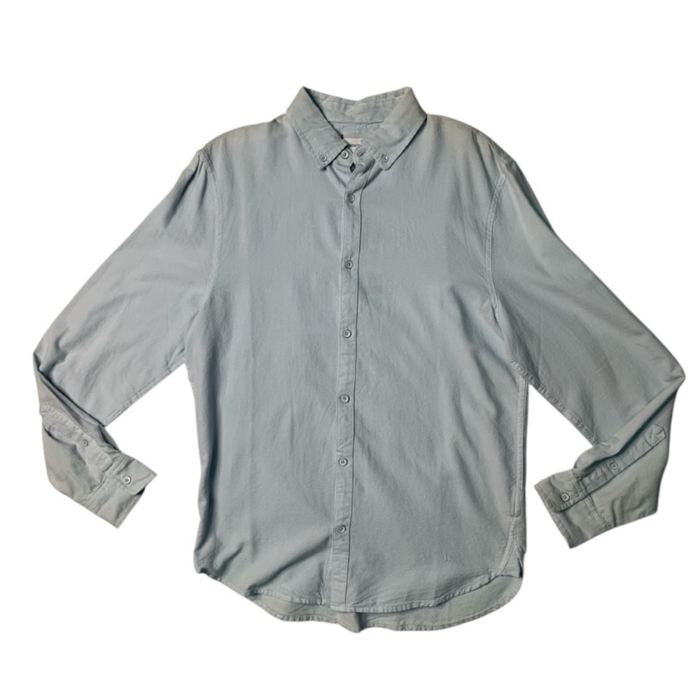 Sz M Collection Joes B Blue Casual Button Down Shirt
